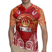 Tonga King's Birthday Rugby Jersey Gold Royal Crown Tribal Patterns