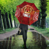 Tonga King's Birthday Umbrella Gold Royal Crown Tribal Patterns