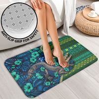 Solomon Islands Independence Day Bathroom Set Crocodile Hibiscus Tribal Pattern DT05 - Polynesian Pride
