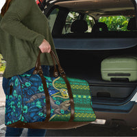 Solomon Islands Independence Day Travel Bag Crocodile Hibiscus Tribal Pattern DT05 - Polynesian Pride