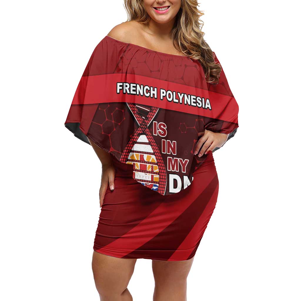 French Polynesia Is In My DNA Family Matching Off Shoulder Short Dress and Hawaiian Shirt - Polynesian Pride