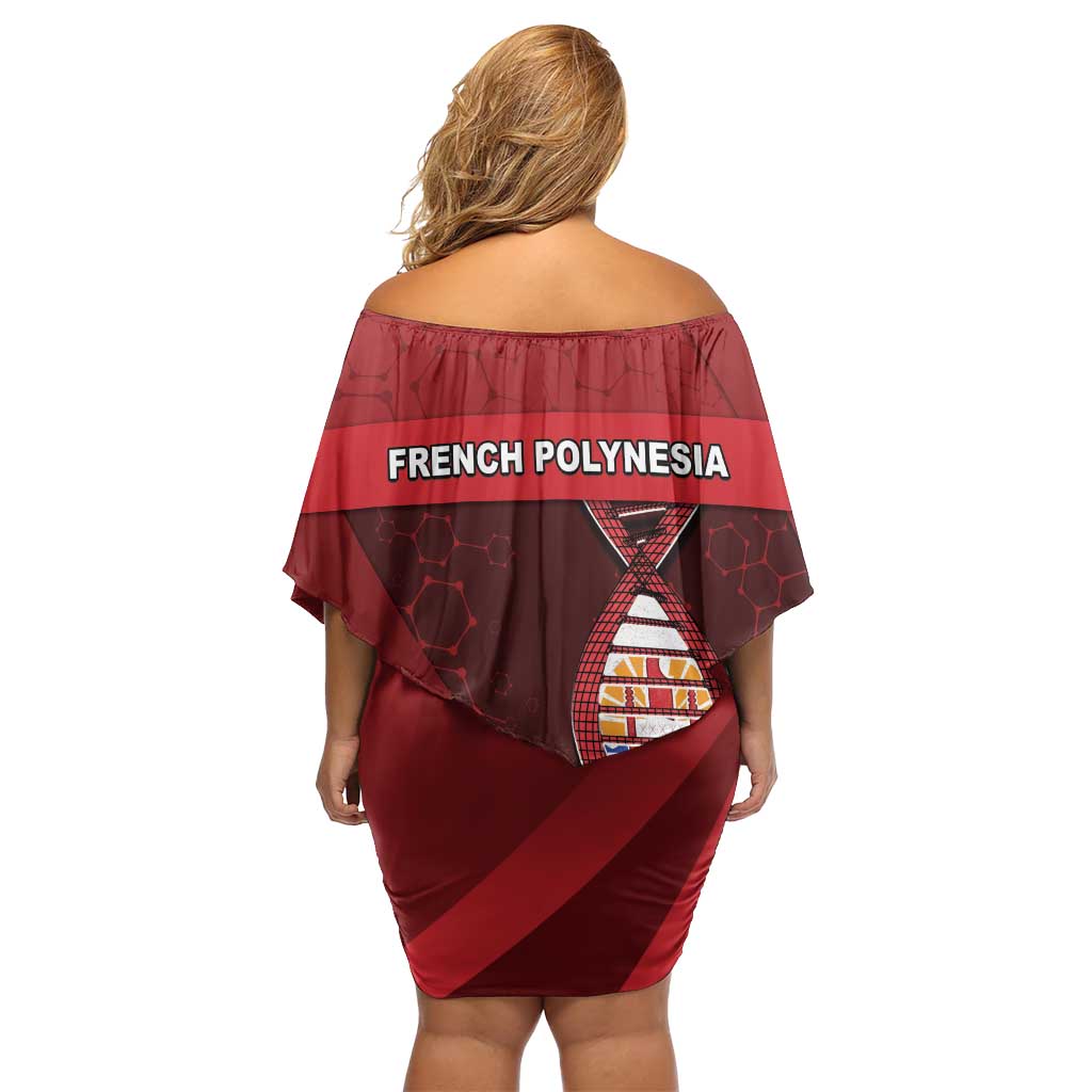 French Polynesia Is In My DNA Family Matching Off Shoulder Short Dress and Hawaiian Shirt - Polynesian Pride