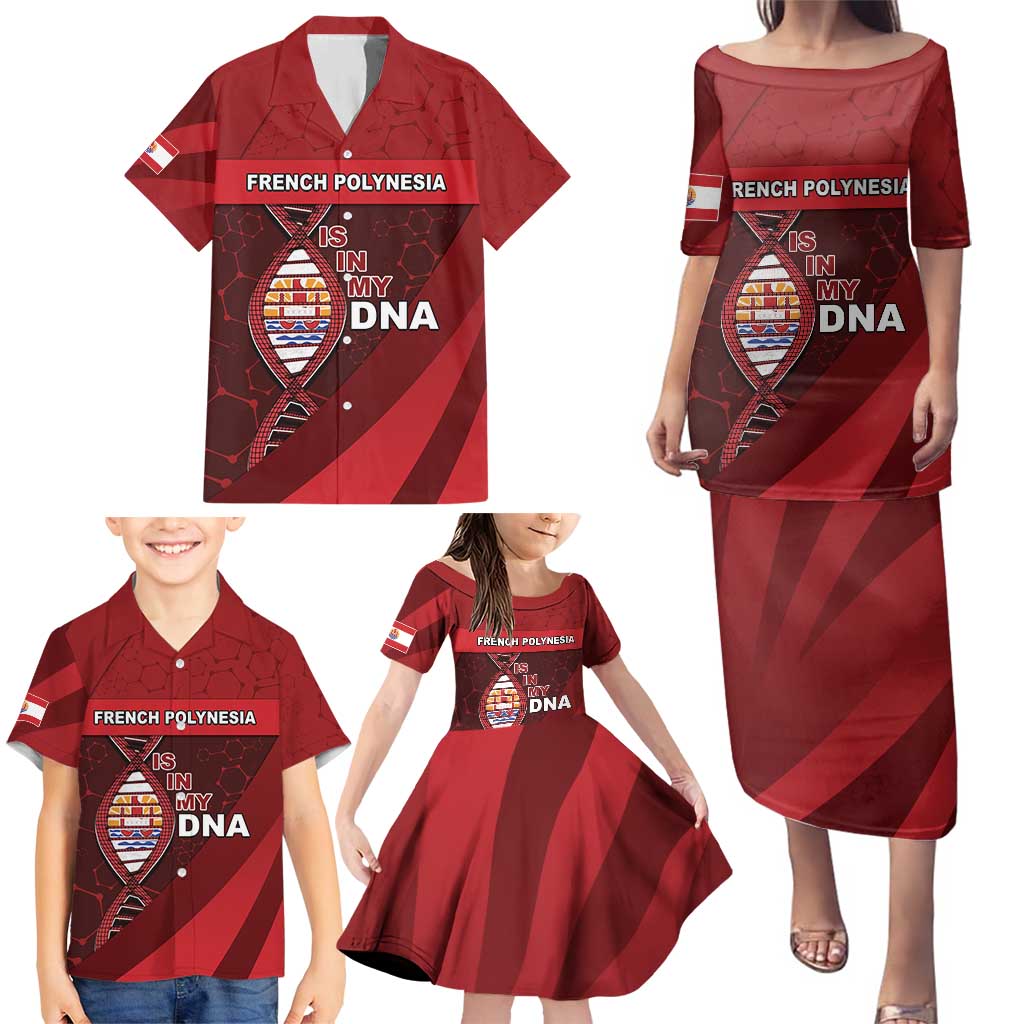 French Polynesia Is In My DNA Family Matching Puletasi and Hawaiian Shirt - Polynesian Pride