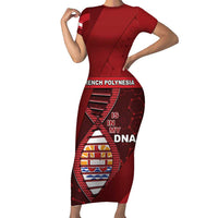 French Polynesia Is In My DNA Family Matching Short Sleeve Bodycon Dress and Hawaiian Shirt - Polynesian Pride