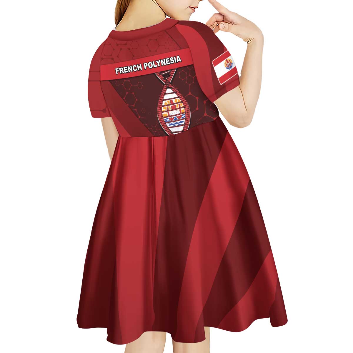 French Polynesia Is In My DNA Kid Short Sleeve Dress - Polynesian Pride
