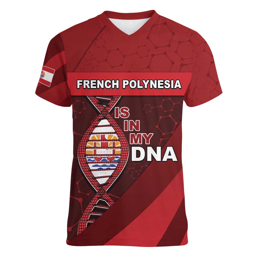 French Polynesia Is In My DNA Women V-Neck T-Shirt - Polynesian Pride