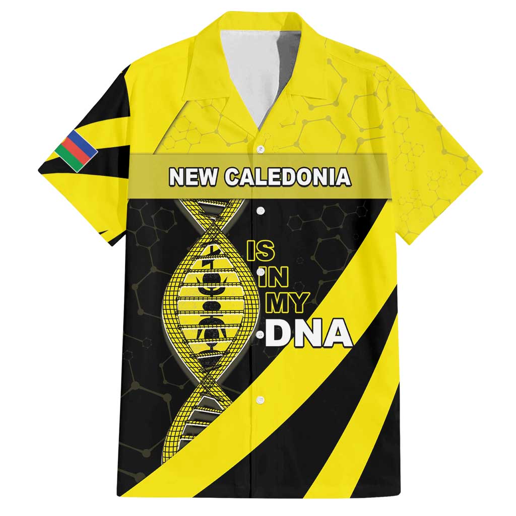 New Caledonia Is In My DNA Family Matching Long Sleeve Bodycon Dress and Hawaiian Shirt DT05 Dad's Shirt - Short Sleeve Yellow - Polynesian Pride