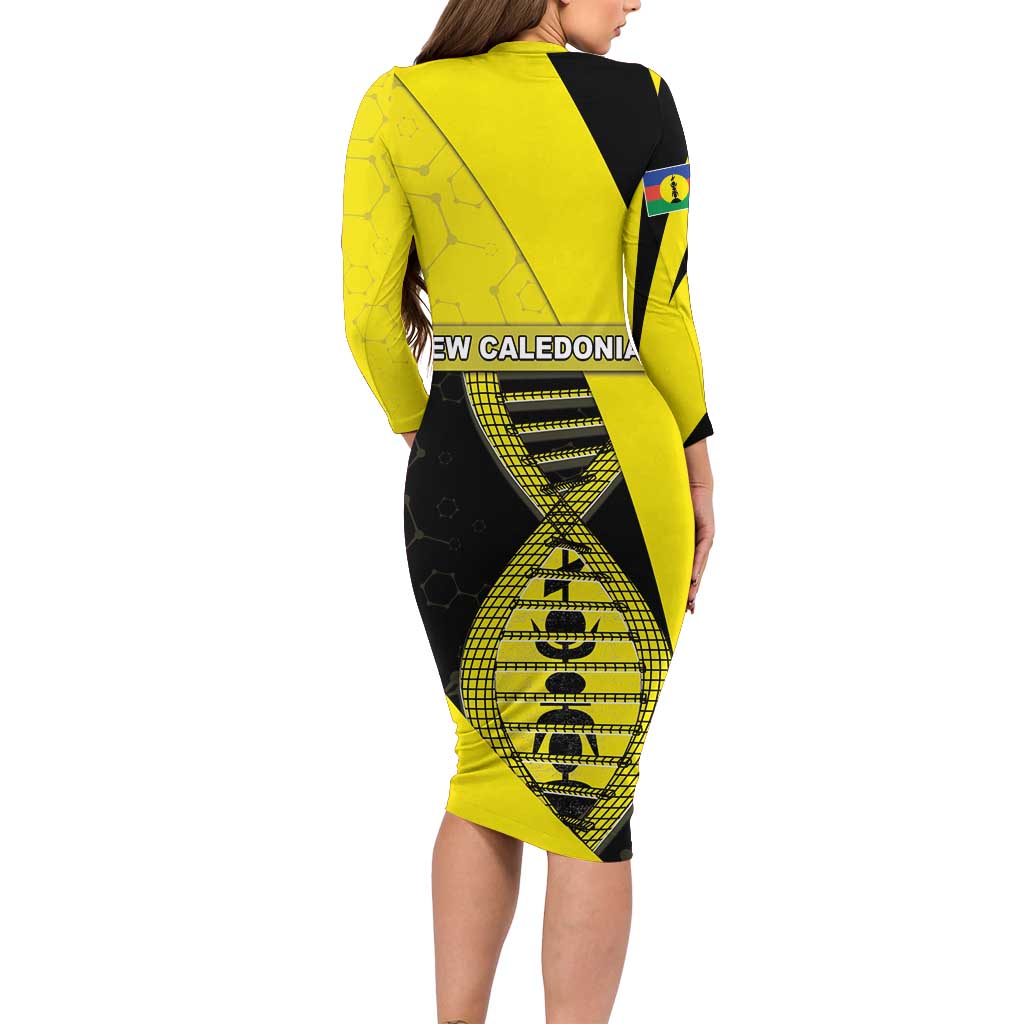 New Caledonia Is In My DNA Family Matching Long Sleeve Bodycon Dress and Hawaiian Shirt DT05 - Polynesian Pride