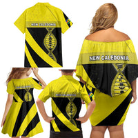 New Caledonia Is In My DNA Family Matching Off Shoulder Short Dress and Hawaiian Shirt DT05 - Polynesian Pride