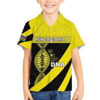 New Caledonia Is In My DNA Family Matching Tank Maxi Dress and Hawaiian Shirt DT05 Son's Shirt Yellow - Polynesian Pride