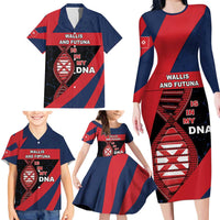 Wallis And Futuna Is In My DNA Family Matching Long Sleeve Bodycon Dress and Hawaiian Shirt DT05 - Polynesian Pride