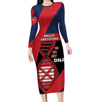 Wallis And Futuna Is In My DNA Family Matching Long Sleeve Bodycon Dress and Hawaiian Shirt DT05 Mom's Dress Multicolor - Polynesian Pride