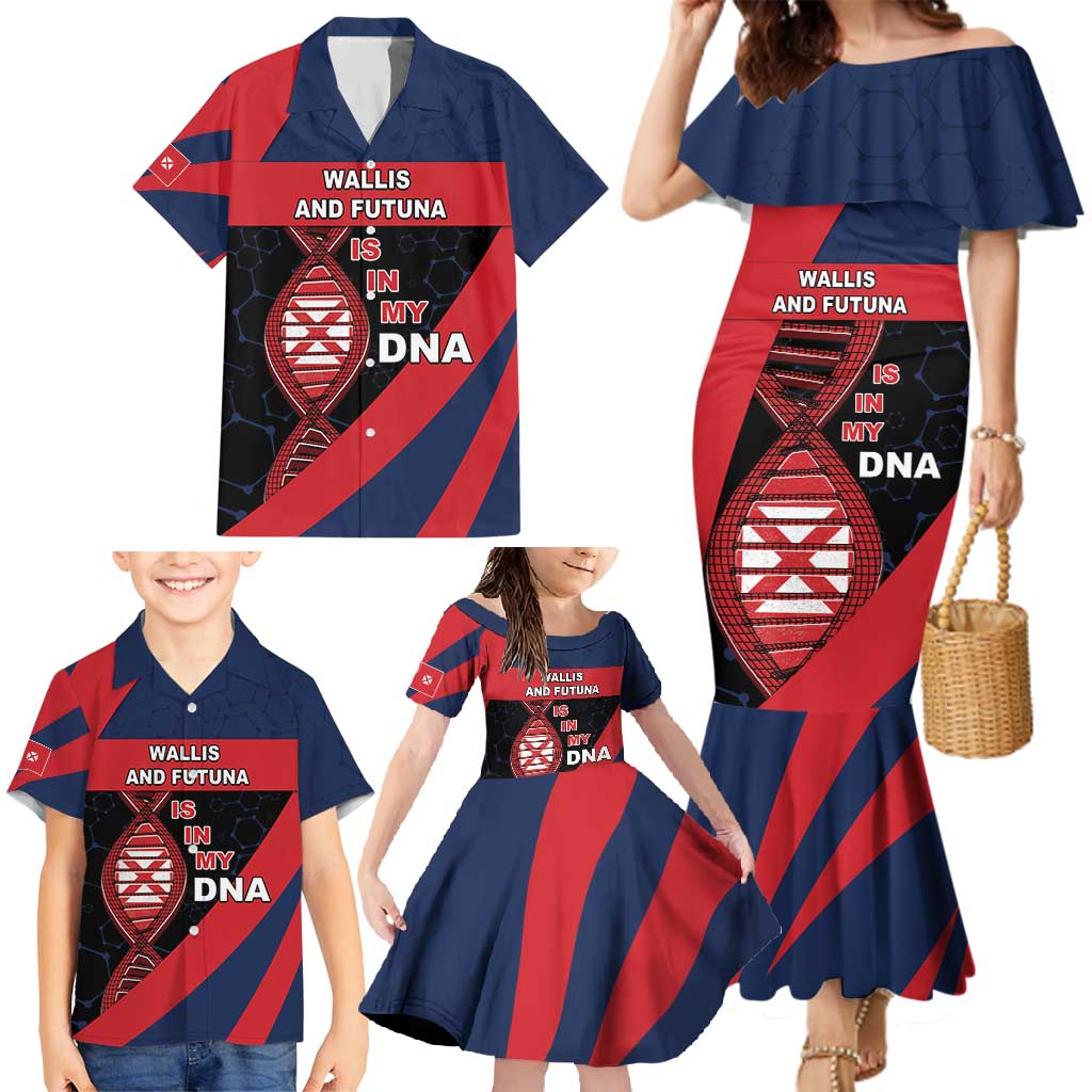 Wallis And Futuna Is In My DNA Family Matching Mermaid Dress and Hawaiian Shirt DT05 - Polynesian Pride