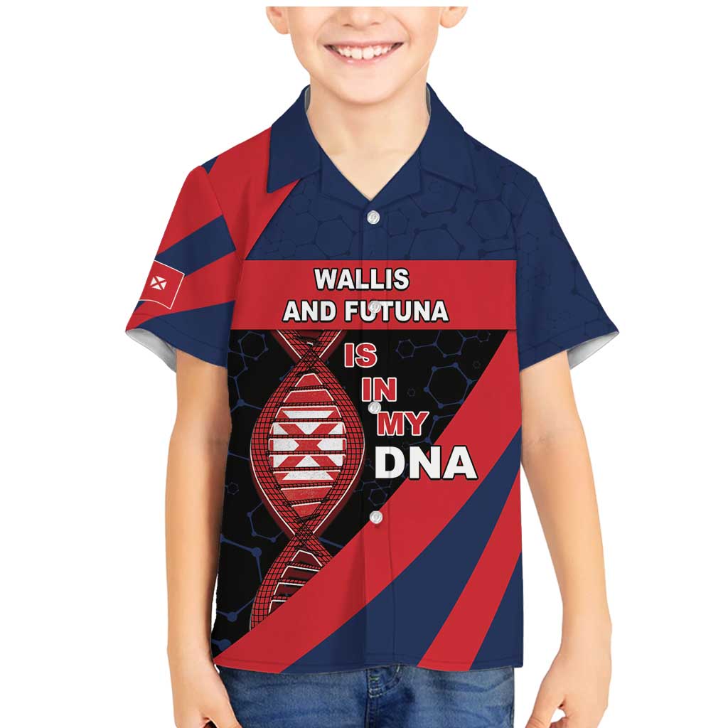 Wallis And Futuna Is In My DNA Family Matching Mermaid Dress and Hawaiian Shirt DT05 Son's Shirt Multicolor - Polynesian Pride