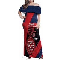 Wallis And Futuna Is In My DNA Family Matching Off Shoulder Maxi Dress and Hawaiian Shirt DT05 Mom's Dress Multicolor - Polynesian Pride