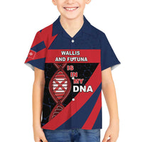 Wallis And Futuna Is In My DNA Family Matching Off Shoulder Maxi Dress and Hawaiian Shirt DT05 Son's Shirt Multicolor - Polynesian Pride