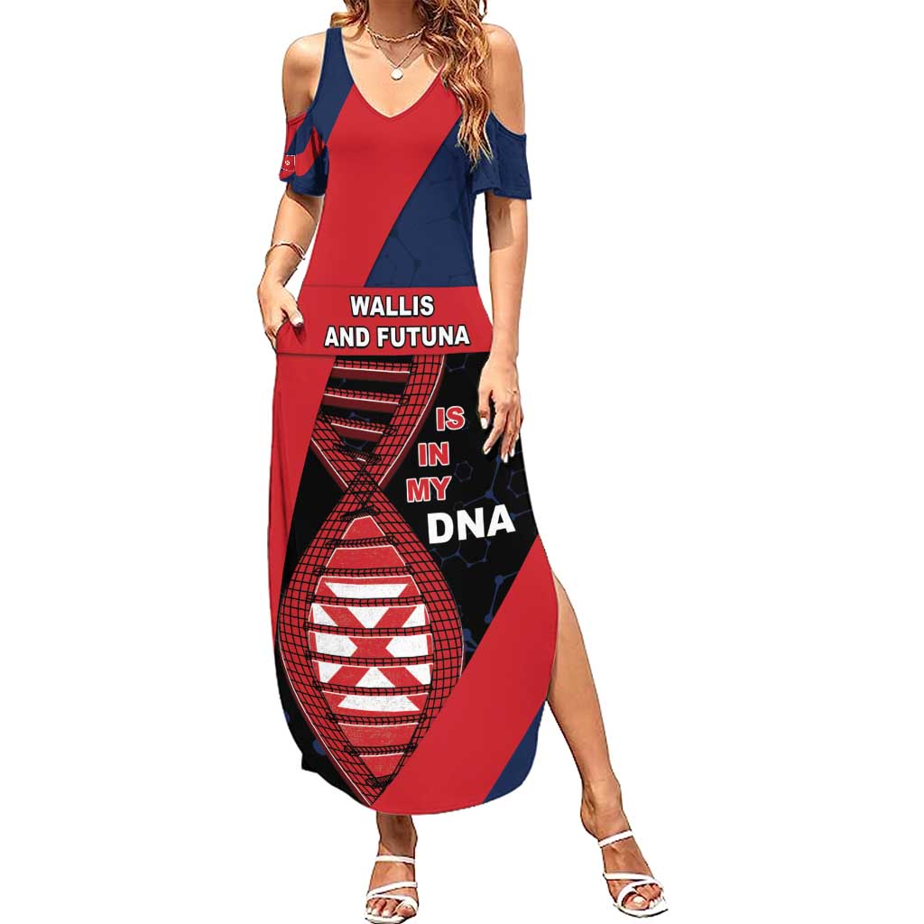 Wallis And Futuna Is In My DNA Family Matching Summer Maxi Dress and Hawaiian Shirt DT05 Mom's Dress Multicolor - Polynesian Pride