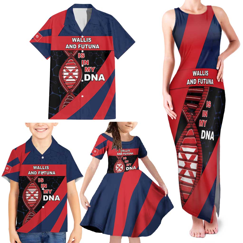 Wallis And Futuna Is In My DNA Family Matching Tank Maxi Dress and Hawaiian Shirt DT05 - Polynesian Pride