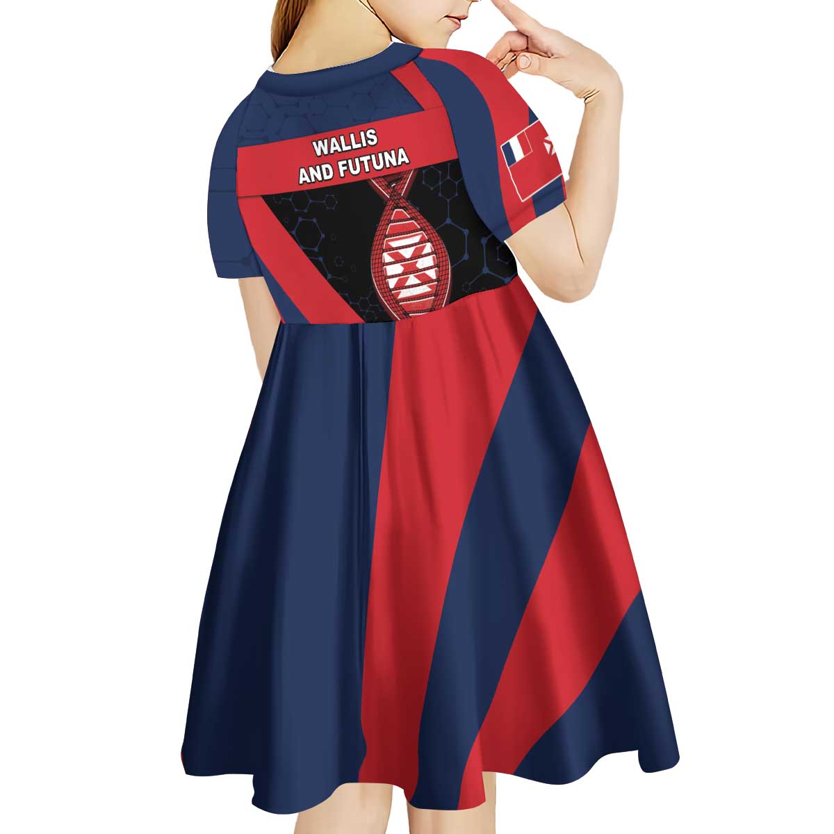 Wallis And Futuna Is In My DNA Kid Short Sleeve Dress - Polynesian Pride