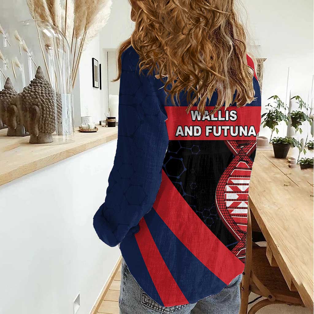 Wallis And Futuna Is In My DNA Women Casual Shirt - Polynesian Pride