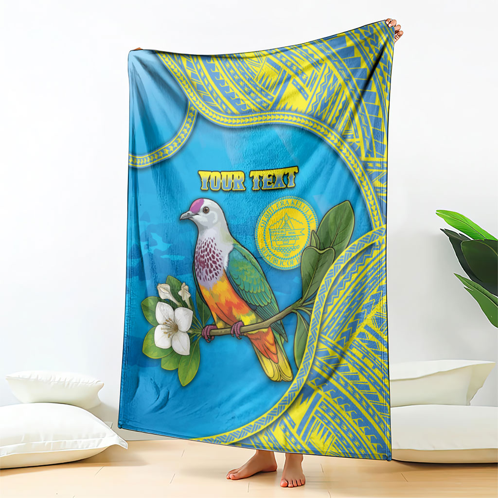 Personalised Palau Biib Bird Blanket Rur Flower And Rock Islands Patterns