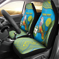 Personalised Palau Biib Bird Car Seat Cover Rur Flower And Rock Islands Patterns DT05 - Polynesian Pride