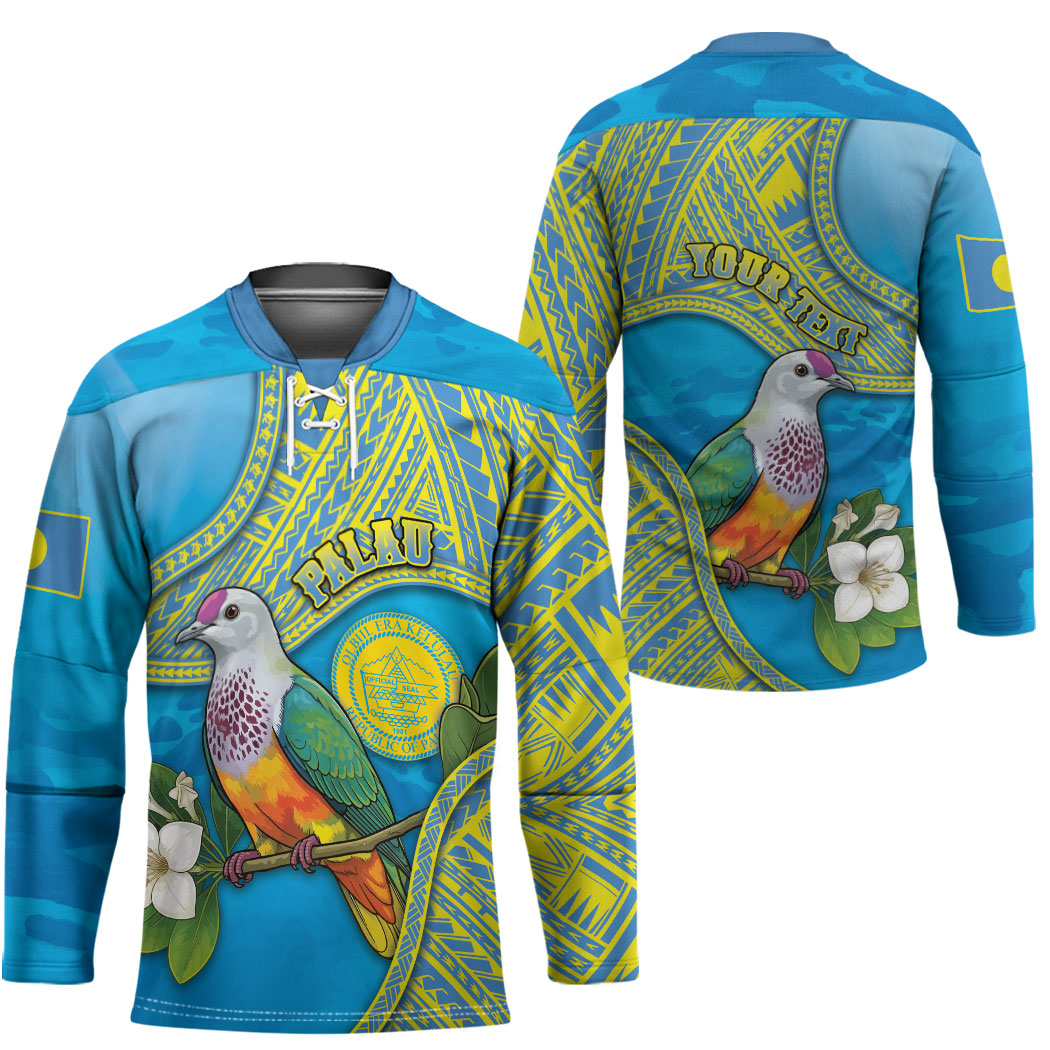 Personalised Palau Biib Bird Hockey Jersey Rur Flower And Rock Islands Patterns