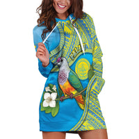 Personalised Palau Biib Bird Hoodie Dress Rur Flower And Rock Islands Patterns