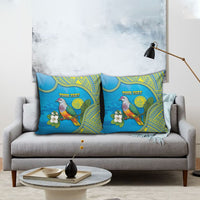 Personalised Palau Biib Bird Pillow Cover Rur Flower And Rock Islands Patterns