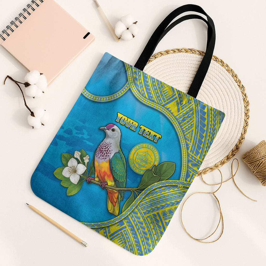 Personalised Palau Biib Bird Tote Bag Rur Flower And Rock Islands Patterns