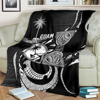 Guam Liberation Day Blanket Black White Latte Stone Tribal Patterns
