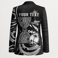 Personalised Guam Liberation Day Blazer Black White Latte Stone Tribal Patterns