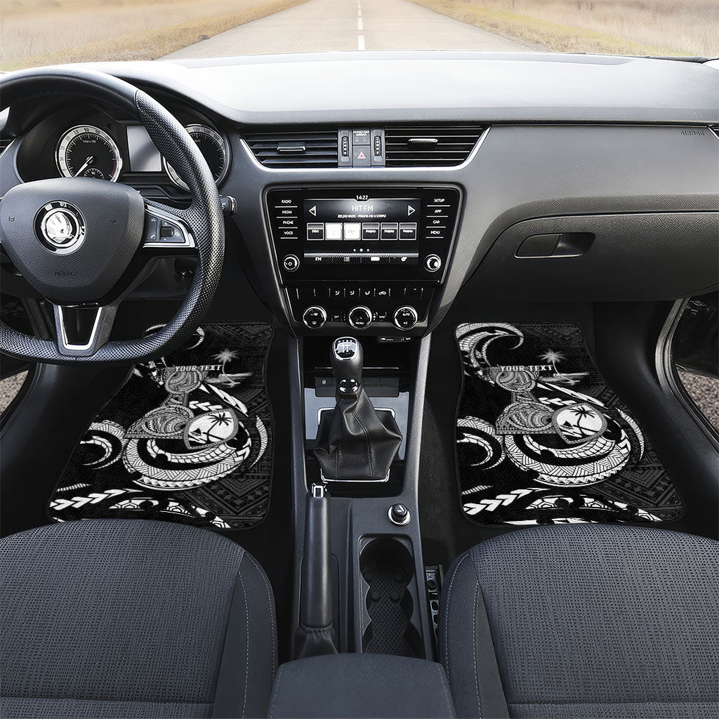 Personalised Guam Liberation Day Car Mats Black White Latte Stone Tribal Patterns
