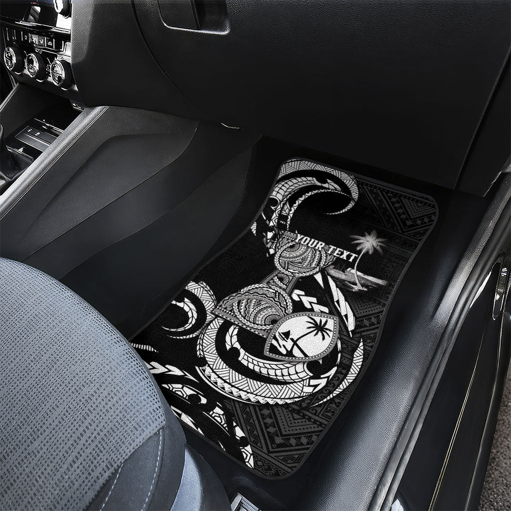Personalised Guam Liberation Day Car Mats Black White Latte Stone Tribal Patterns