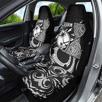 Guam Liberation Day Car Seat Cover Black White Latte Stone Tribal Patterns