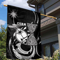 Guam Liberation Day Garden Flag Black White Latte Stone Tribal Patterns