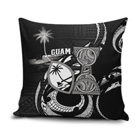 Guam Liberation Day Pillow Cover Black White Latte Stone Tribal Patterns