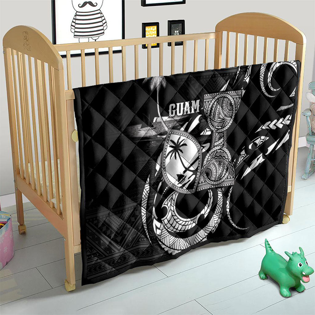 Guam Liberation Day Quilt Black White Latte Stone Tribal Patterns
