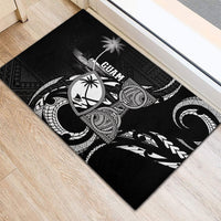 Guam Liberation Day Rubber Doormat Black White Latte Stone Tribal Patterns