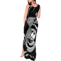 Personalised Guam Liberation Day Tank Maxi Dress Black White Latte Stone Tribal Patterns