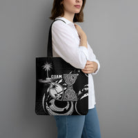 Guam Liberation Day Tote Bag Black White Latte Stone Tribal Patterns