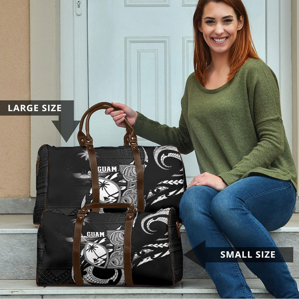Guam Liberation Day Travel Bag Black White Latte Stone Tribal Patterns