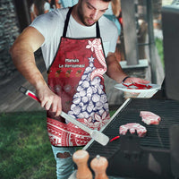 American Samoa Christmas Apron Seashell Xmas Tree Tribal Waves - Polynesian Pride