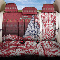 American Samoa Christmas Back Car Seat Cover Seashell Xmas Tree Tribal Waves - Polynesian Pride