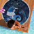 New Zealand Matariki Beach Blanket Maori Tui Bird Blue Galaxy