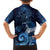 New Zealand Matariki Family Matching Off Shoulder Maxi Dress and Hawaiian Shirt Maori Tui Bird Blue Galaxy