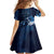 New Zealand Matariki Family Matching Off Shoulder Maxi Dress and Hawaiian Shirt Maori Tui Bird Blue Galaxy