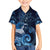 New Zealand Matariki Family Matching Off Shoulder Maxi Dress and Hawaiian Shirt Maori Tui Bird Blue Galaxy
