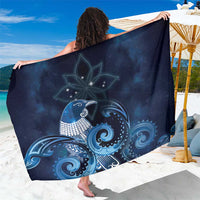 New Zealand Matariki Sarong Maori Tui Bird Blue Galaxy DT05 One Size 44 x 66 inches Blue - Polynesian Pride
