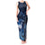 New Zealand Matariki Tank Maxi Dress Maori Tui Bird Blue Galaxy